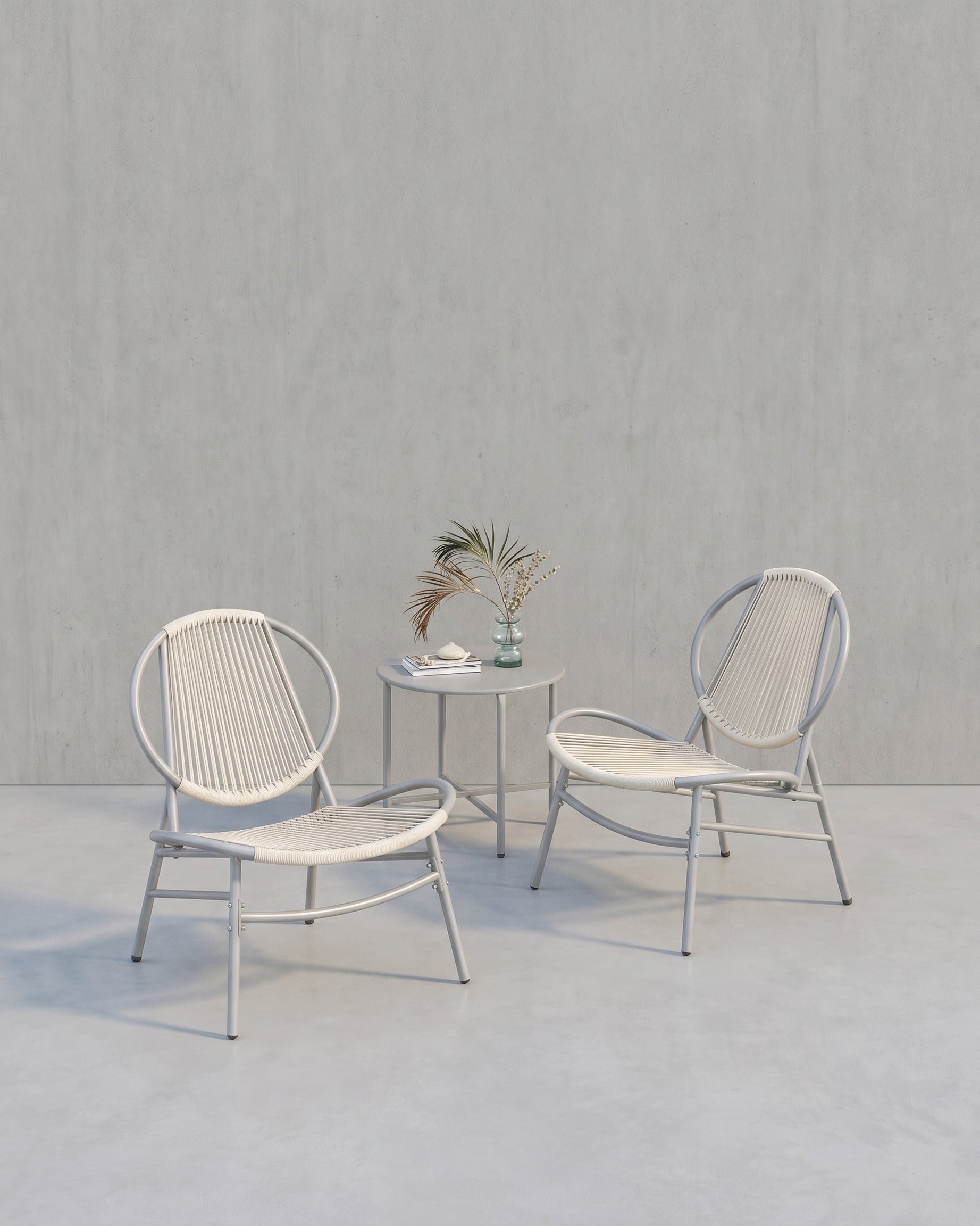 Balkonmöbel Set - 3er Set mit Tisch und 2 Stühlen - Balkonset - Gartenset