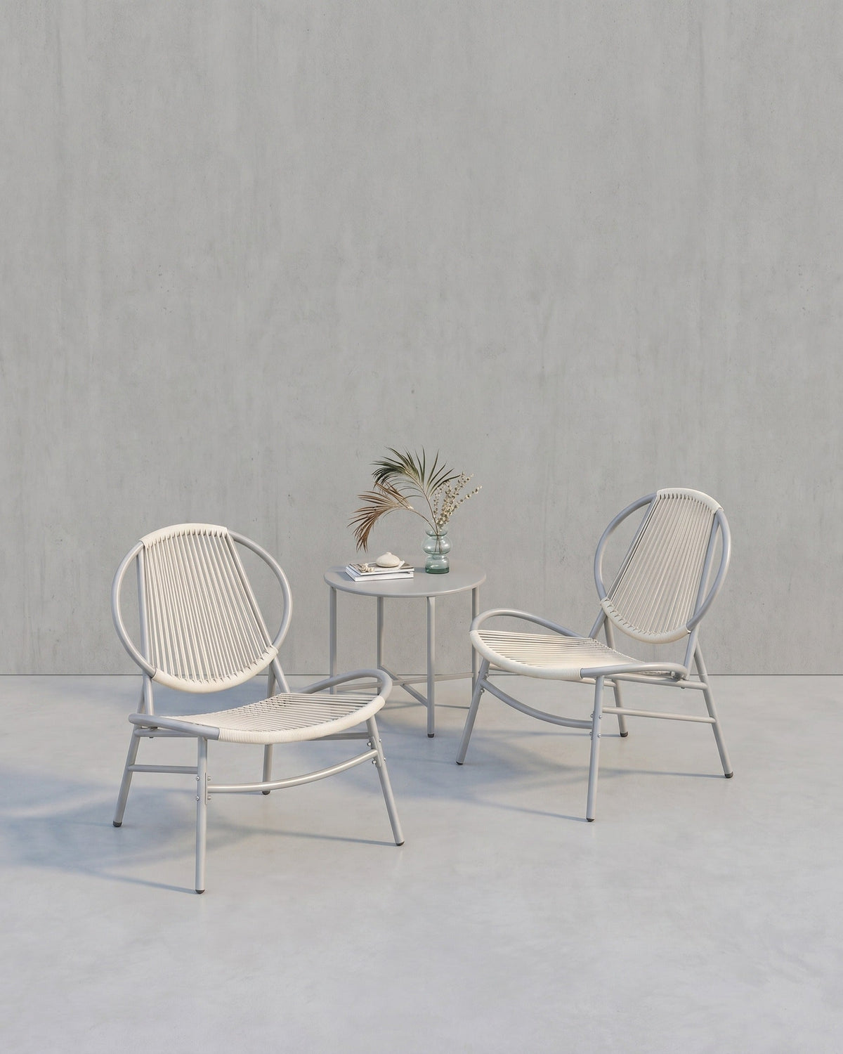 Balkonmöbel Set - 3er Set mit Tisch und 2 Stühlen - Balkonset - Gartenset