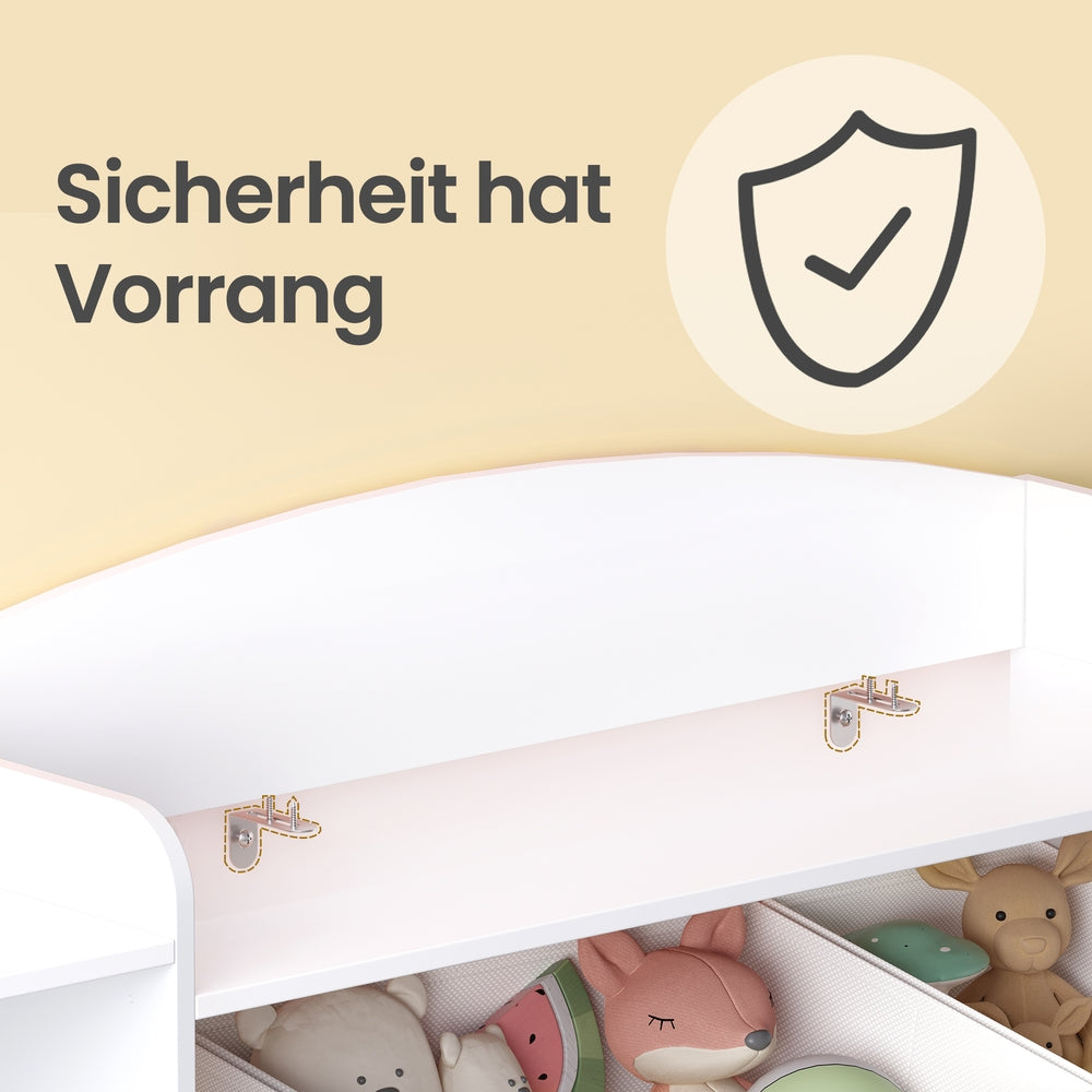 Kinderschrank Mit Offenen Fächern Und Boxen - Montessori-Regal - Für Spielzeug