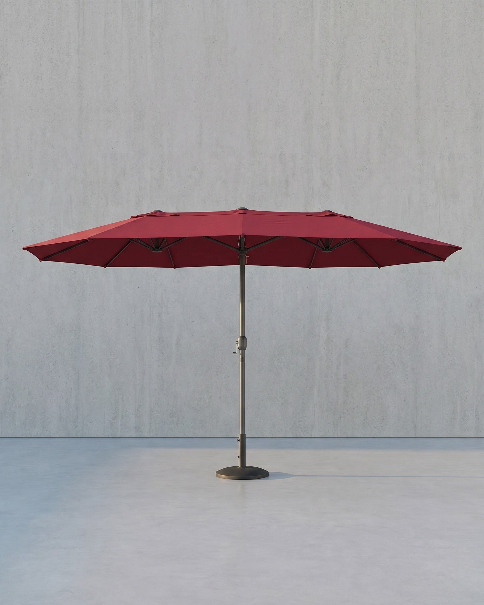 Doppelschirm 460 x 270 cm, – UV-Schutz UPF 50+ – Mit Korkkurbel
