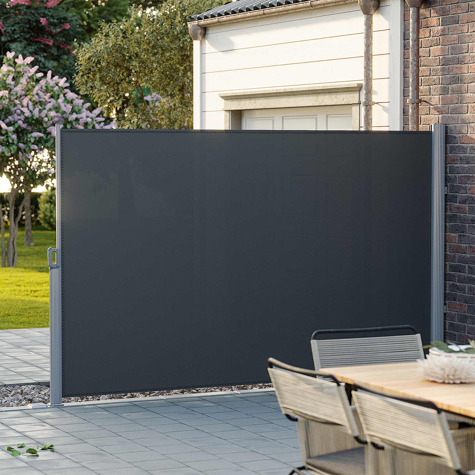 Ausziehbare Seitenmarkise - Gartenmarkise - Balkonmarkise - 200 x (300-350-400) cm