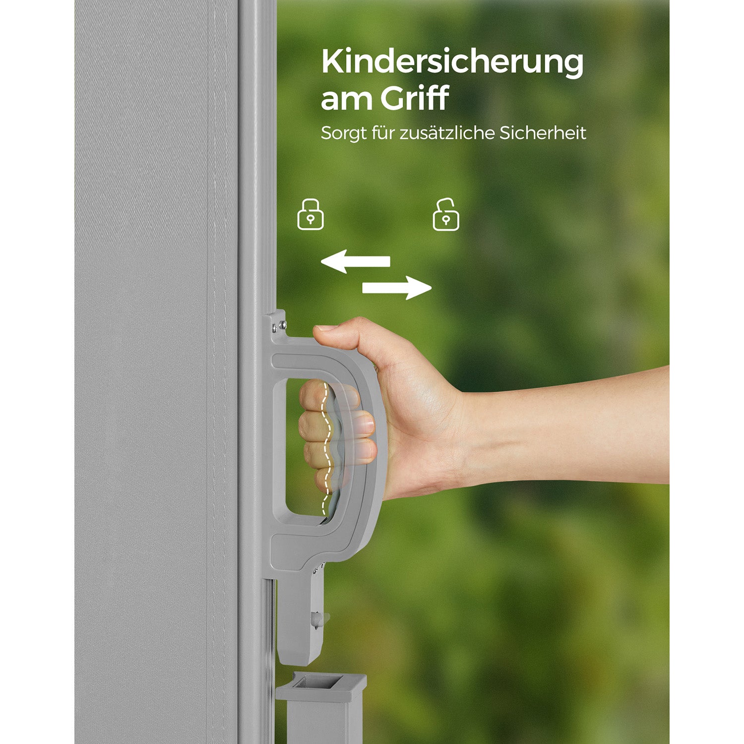 Sichtschutz – Gartensichtschutz – Kindersicherung – Wetterfest – Eisen/Hellgrau