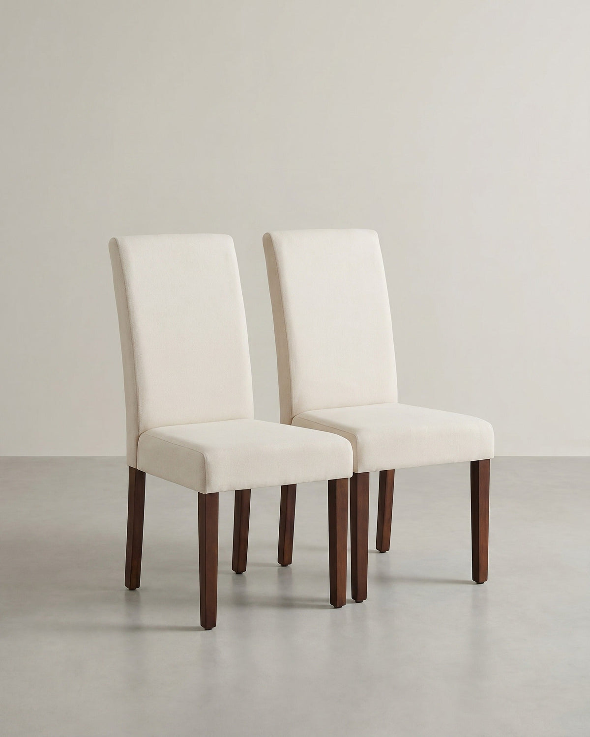 Esszimmerstühle, 2er-Set – Gepolsterter Sitz – Holzbeine – Ergonomische Rückenlehne – Klassisches Design