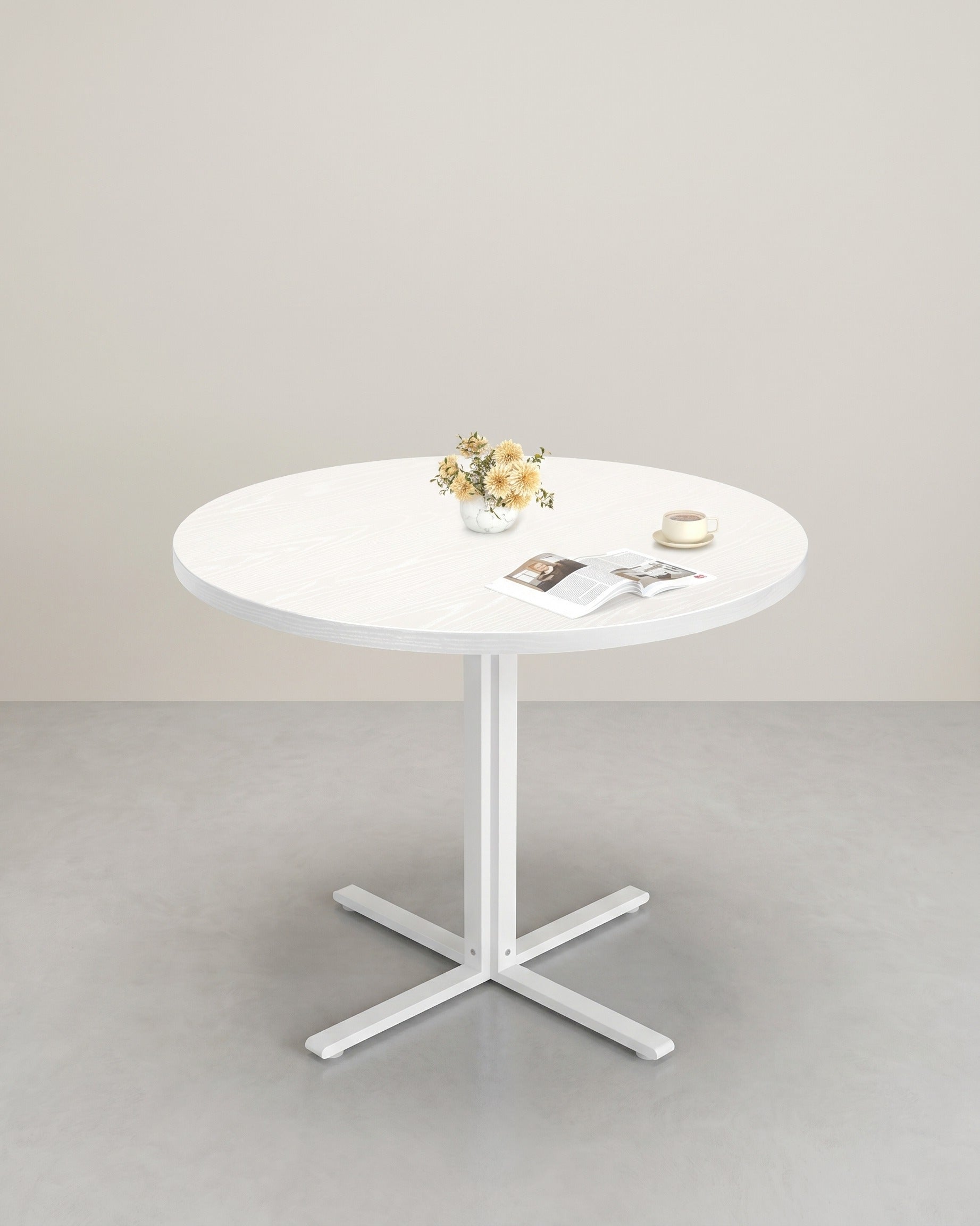 Runder Esstisch Ø 80 cm – Moderner Landhausstil – Hitzebeständig & Wasserabweisend