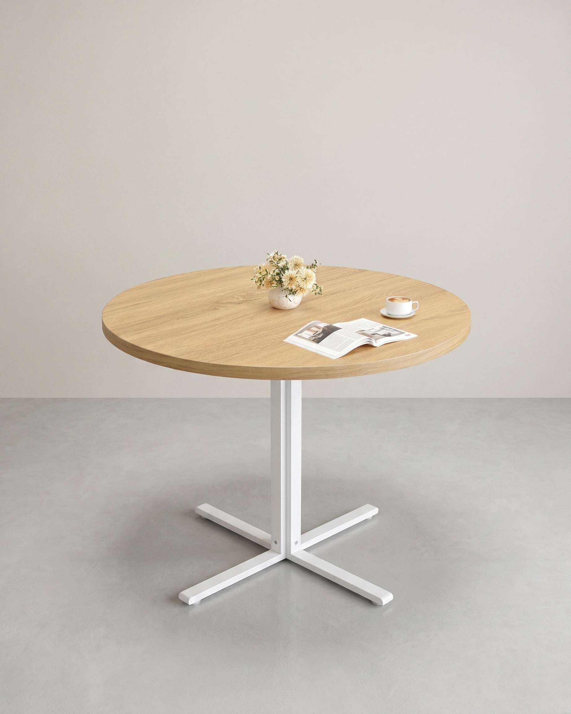 Runder Esstisch Ø 80 cm – Moderner Landhausstil – Hitzebeständig & Wasserabweisend