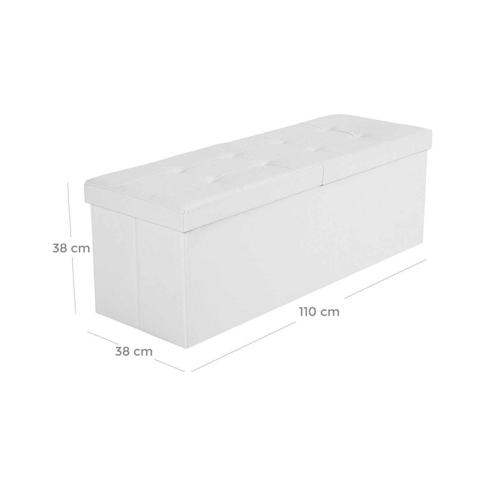 Klappbare Aufbewahrungsbank 131 Liter - Hocker - Kunstleder