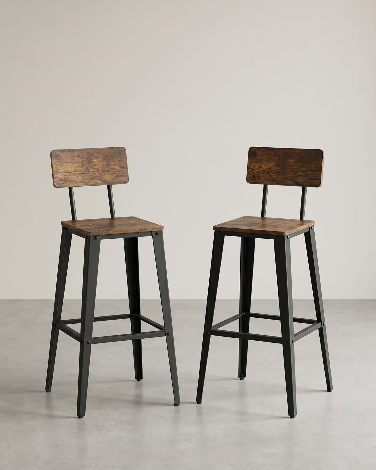 Barhocker mit Rückenlehne - 2er oder 4er Set