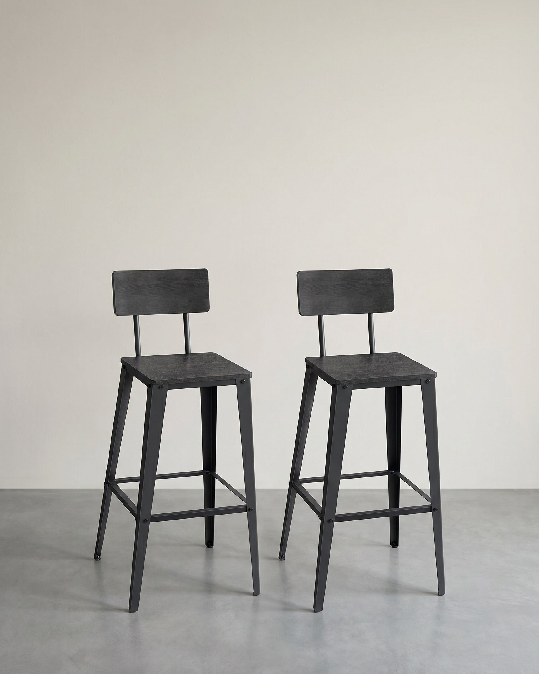 Barhocker mit Rückenlehne - 2er oder 4er Set