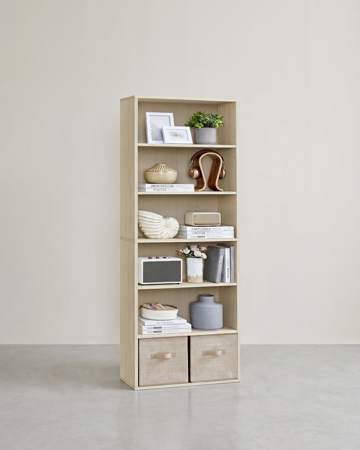 Modernes offenes Bücherregal – Geräumiges, freistehendes Aufbewahrungsregal mit verstellbaren Regalböden und minimalistischem Design