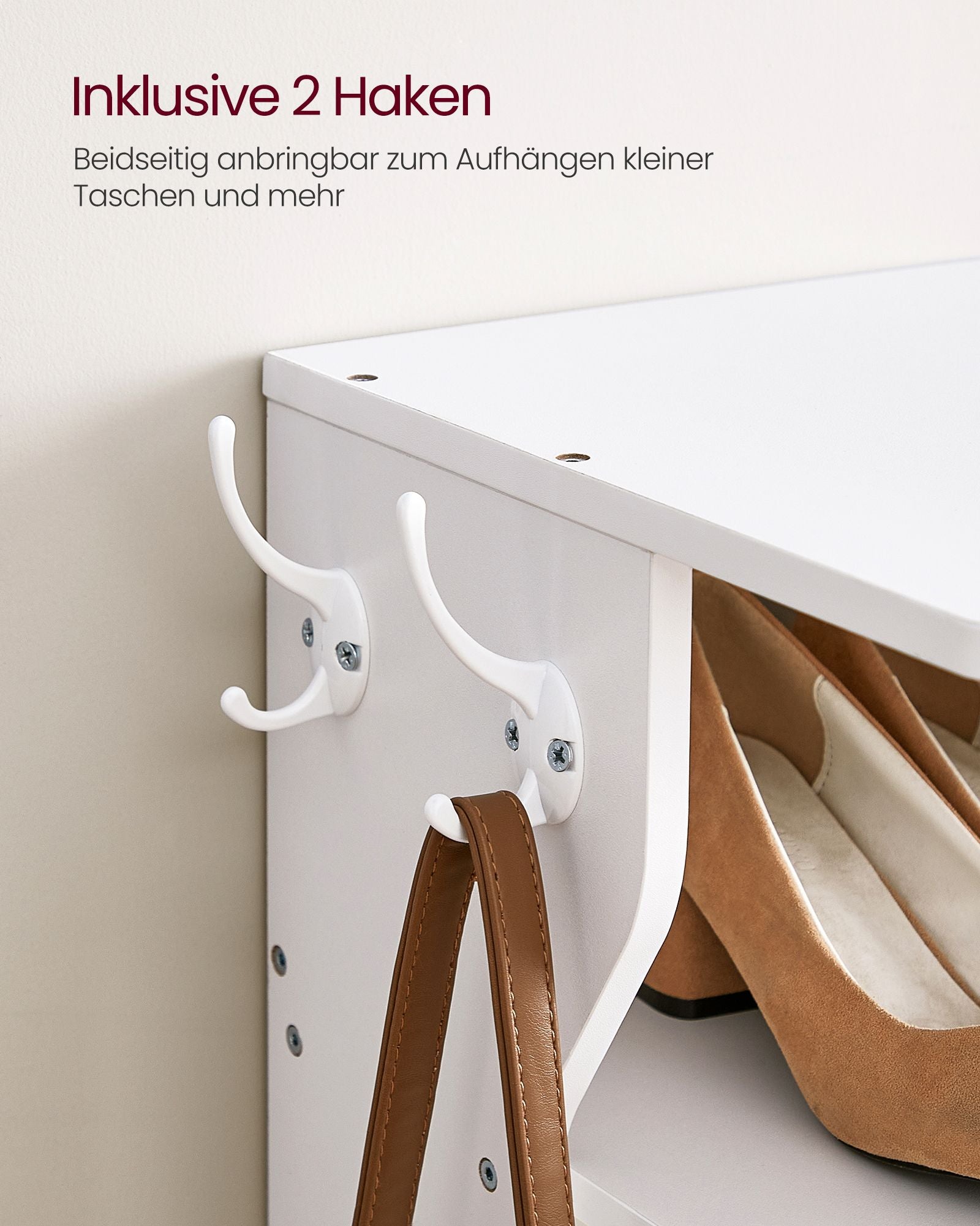 Schuhaufbewahrung – Schmales Schuhregal – 7 Ablagen – Freistehend – Platzsparend