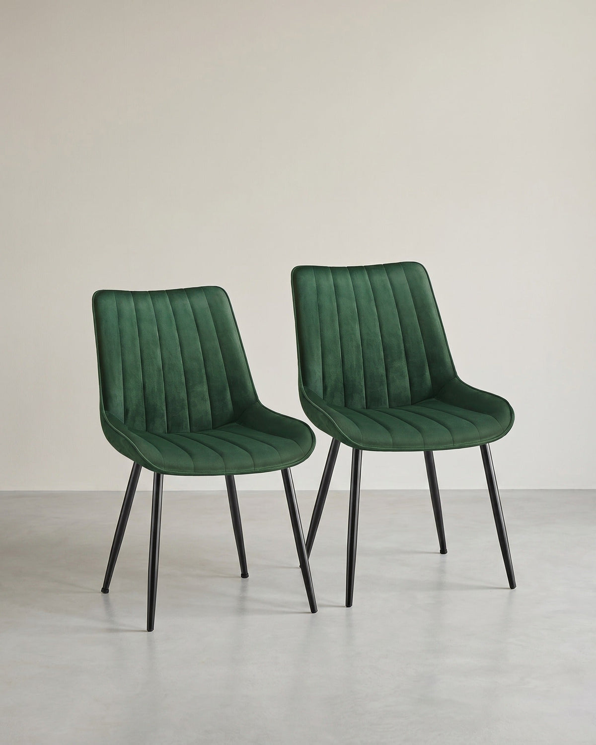 Esszimmerstuhl-Set, 2er-Set – Ergonomisches Design – Bequeme Polsterung – Stahlbeine