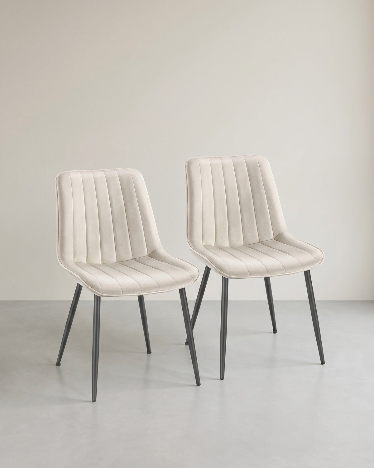 Esszimmerstuhl-Set, 2er-Set – Ergonomisches Design – Bequeme Polsterung – Stahlbeine