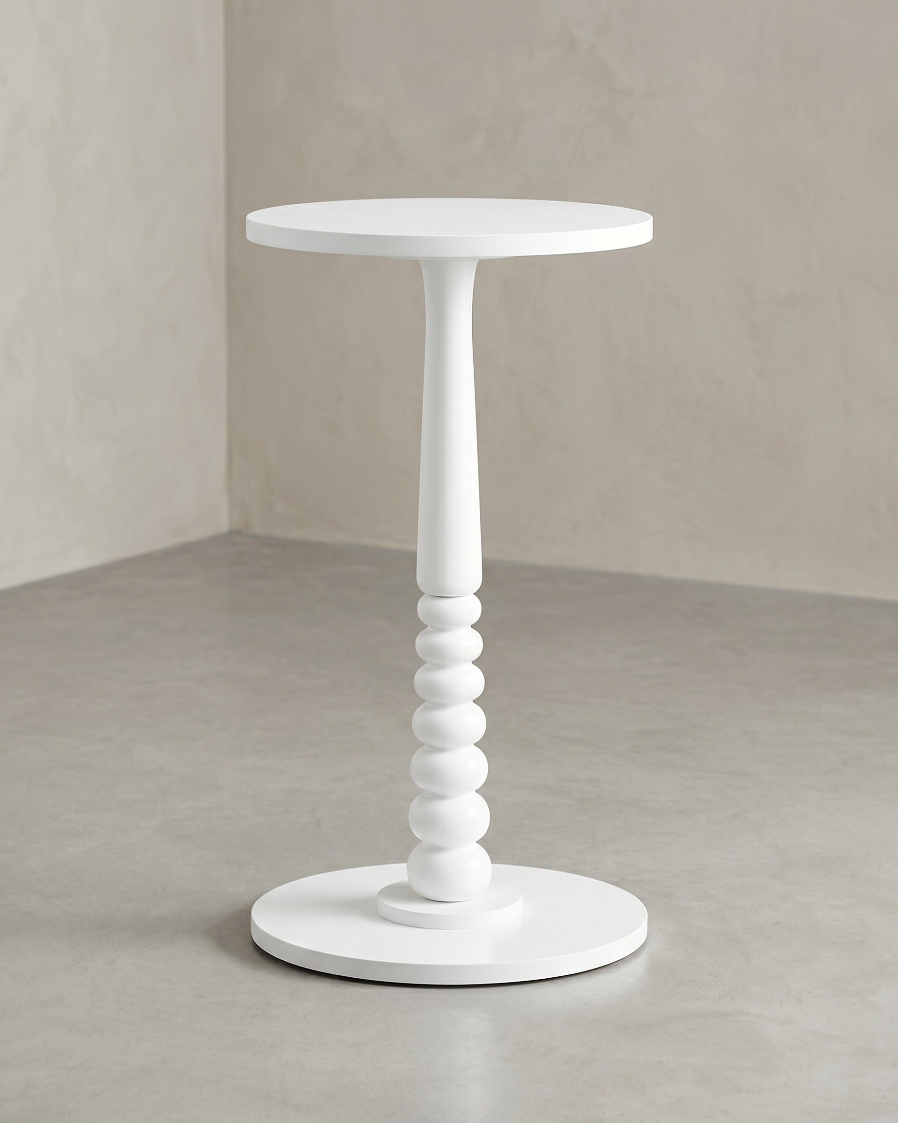 Runder Beistelltisch – Kompaktes Design – Massivholzgestell – Für Wohnzimmer oder Schlafzimmer