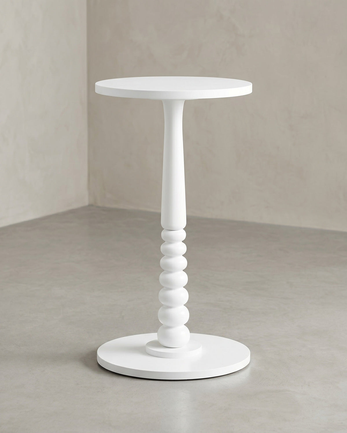 Runder Beistelltisch – Kompaktes Design – Massivholzgestell – Für Wohnzimmer oder Schlafzimmer