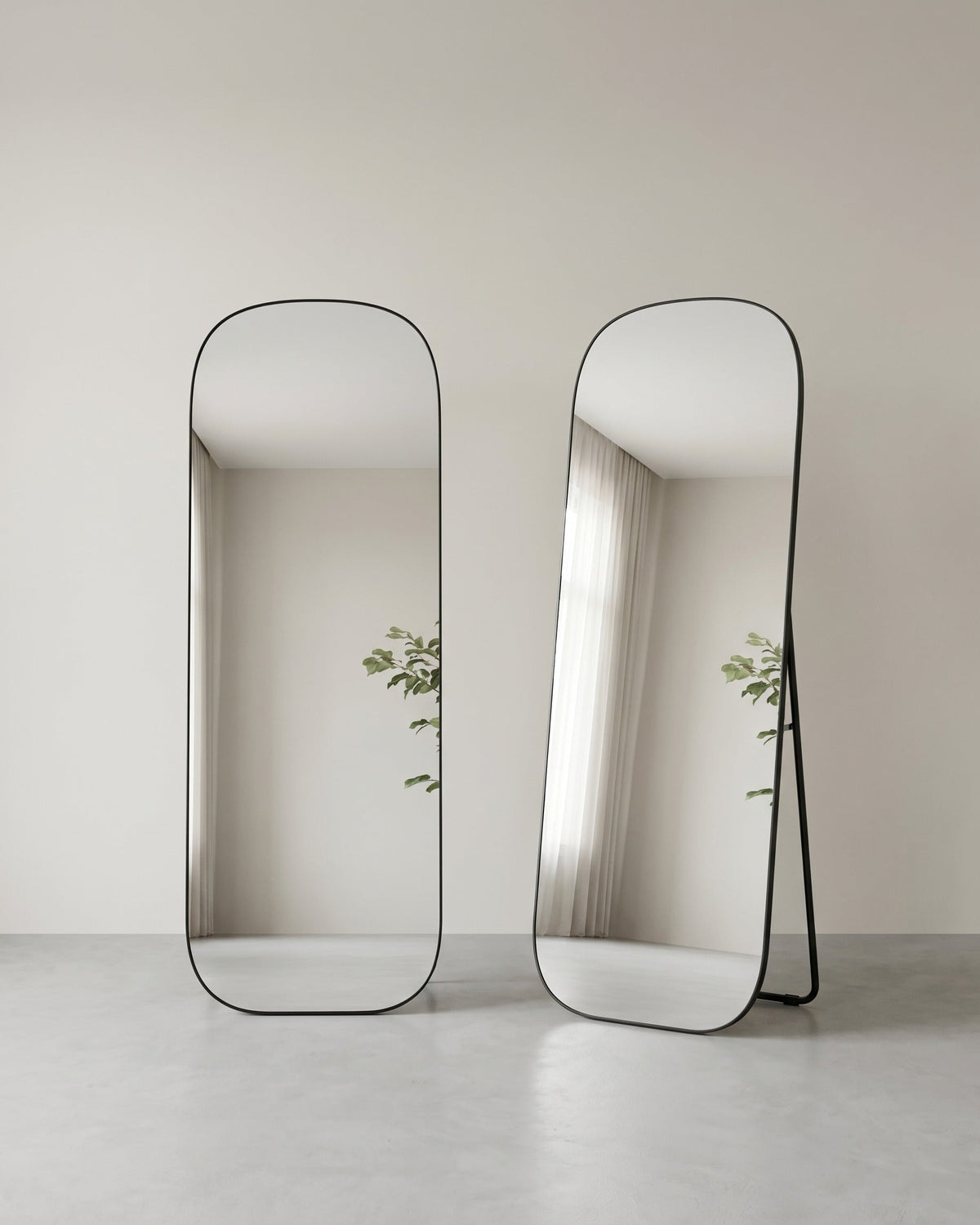 Standspiegel 160 x 50 cm – Gehärtetes Glas mit Aluminiumrahmen – Bruchsicher & Elegant