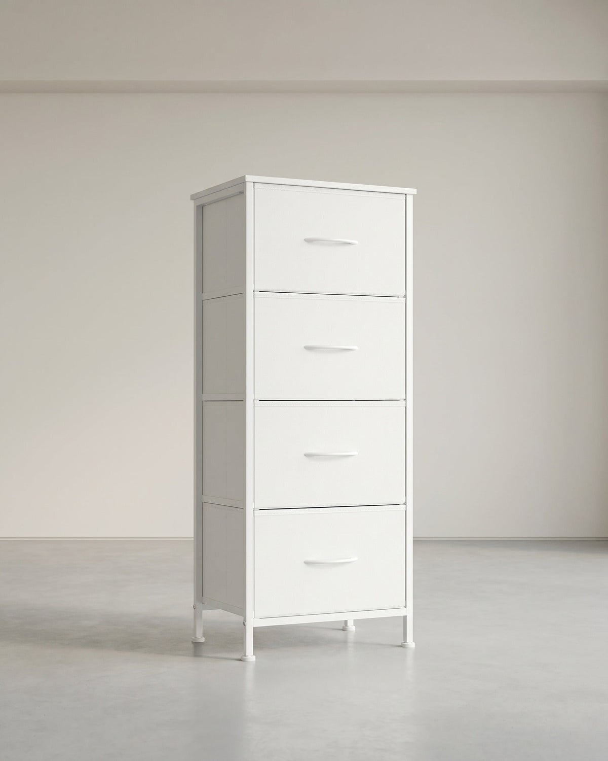 Sideboard Mit 4 Stoffschubladen - Stahlrahmen - Für Schlafzimmer Oder Flur