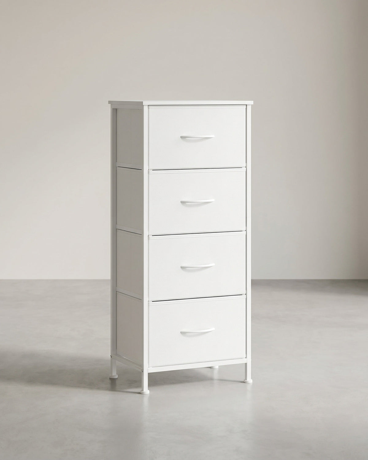 Sideboard Mit 4 Stoffschubladen - Stahlrahmen - Für Schlafzimmer Oder Flur