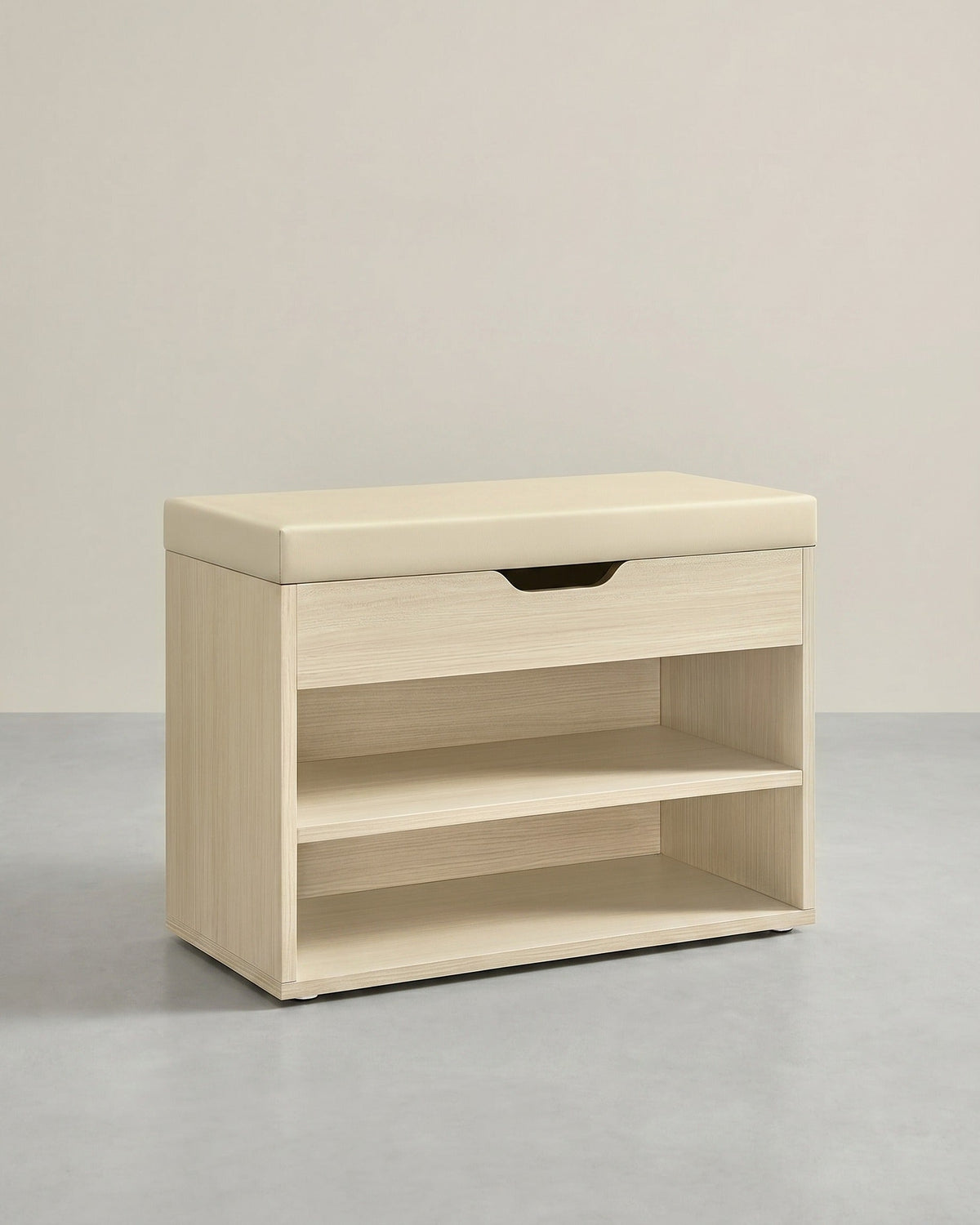 Truhenbank mit Sitzpolster – Schuhbank mit Klappe und Fächern – 60 cm – Multifunktional & Bequem