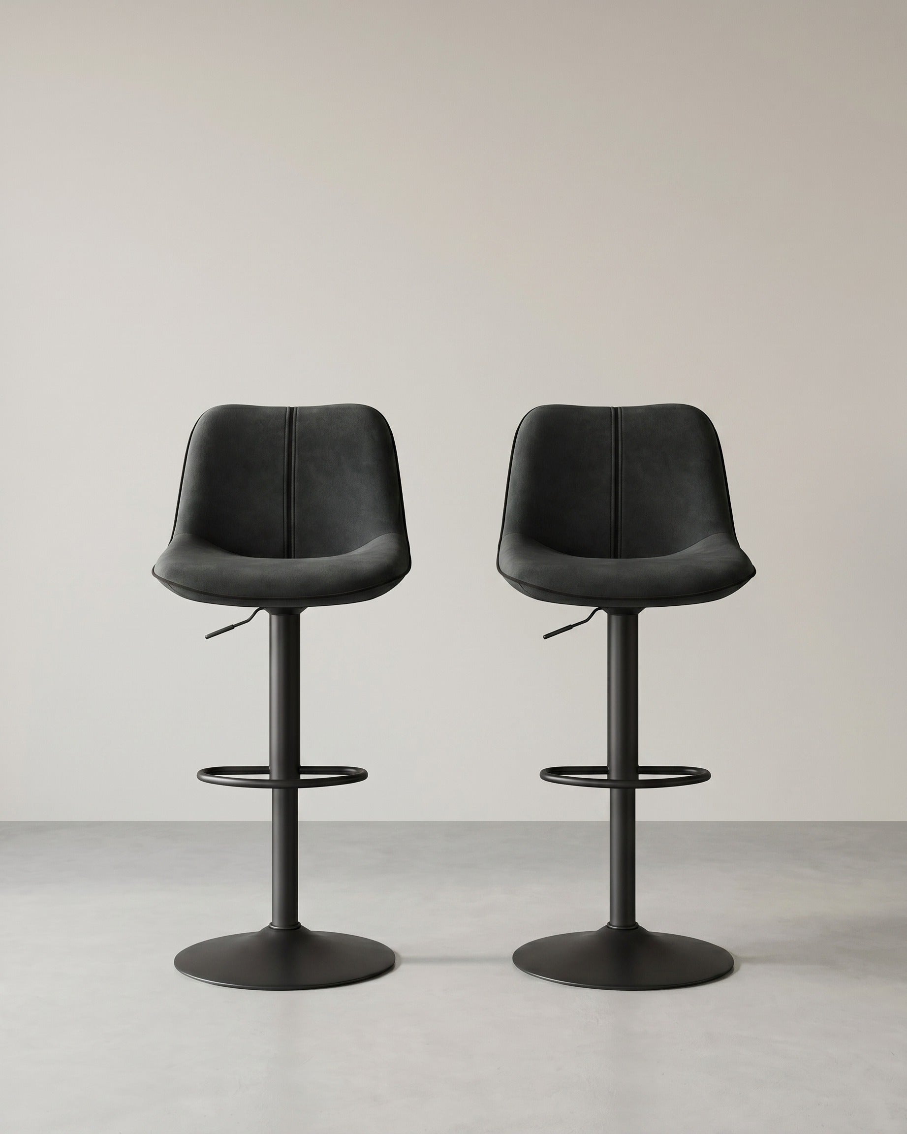 2er-Set Barhocker – Verstellbare Sitzhöhe – Samtpolsterung – Ergonomischer Komfort – Stabile Basis