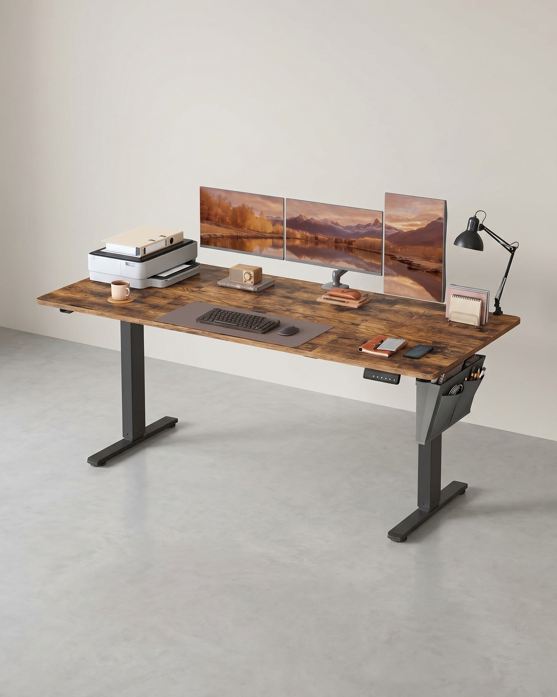 Elektrischer Sitz-Steh-Schreibtisch 180 x 80 cm – höhenverstellbar – mit Kabelmanagement