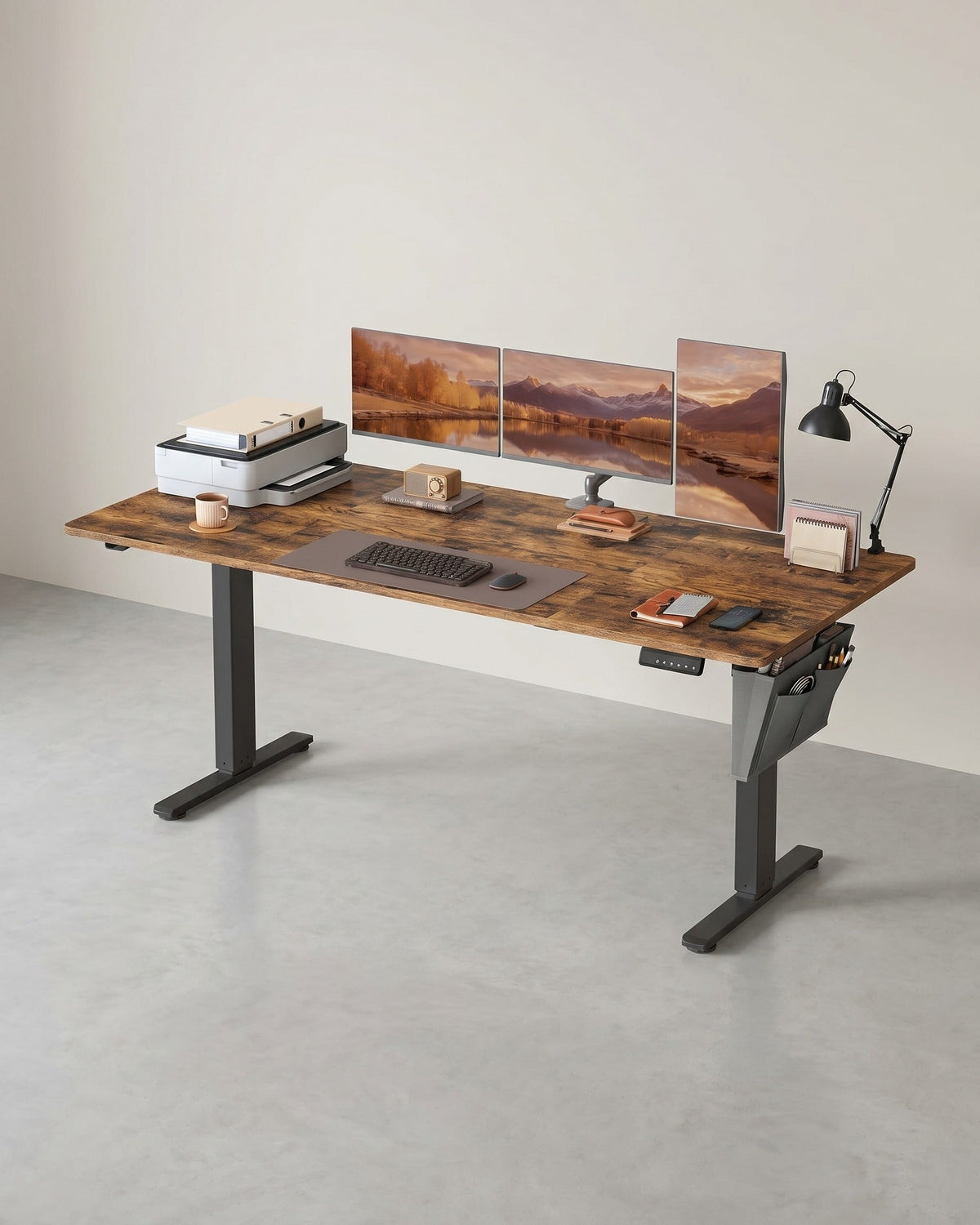 Elektrischer Sitz-Steh-Schreibtisch 180 x 80 cm – höhenverstellbar – mit Kabelmanagement