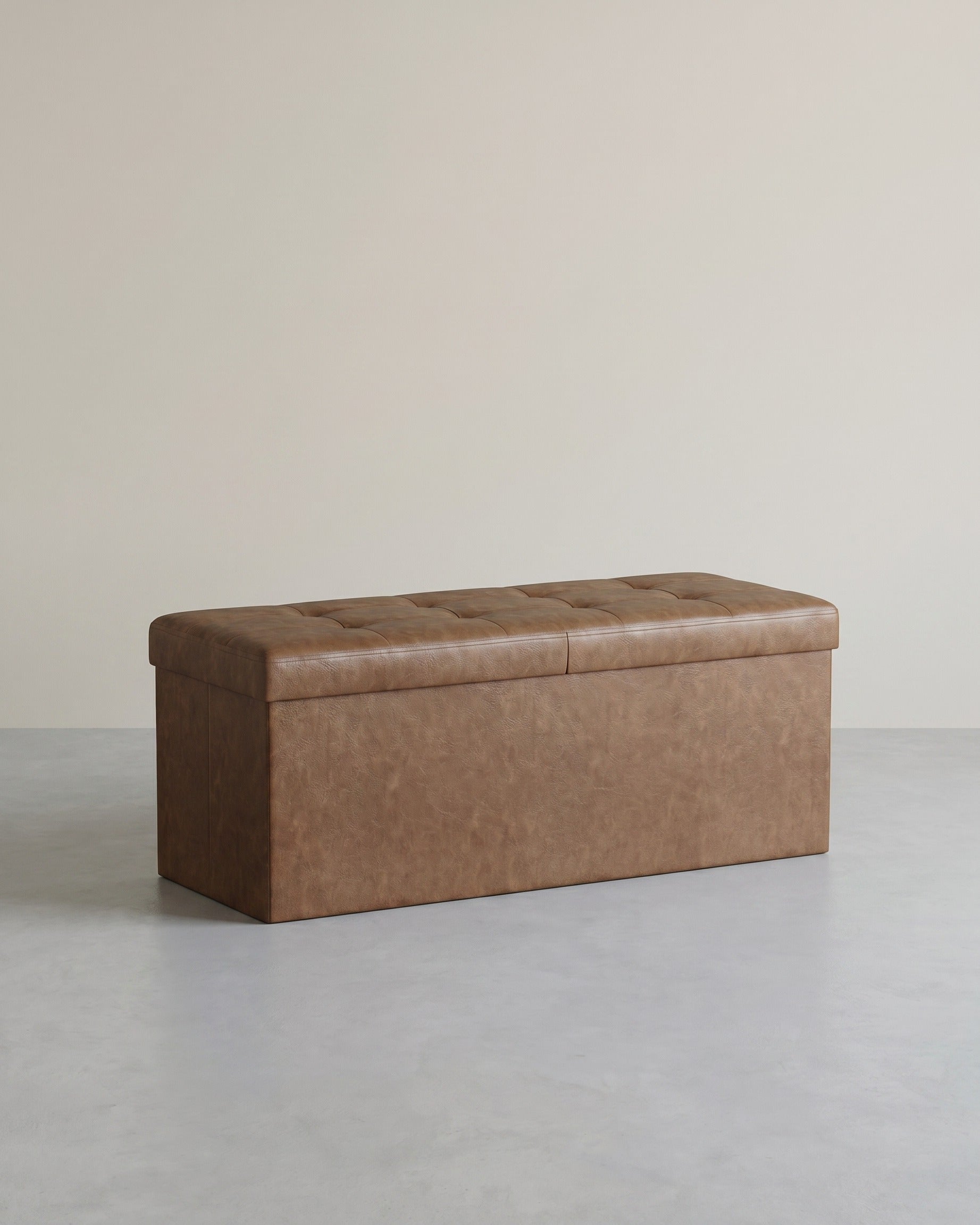 Klappbare Aufbewahrungsbank 131 Liter - Hocker - Kunstleder