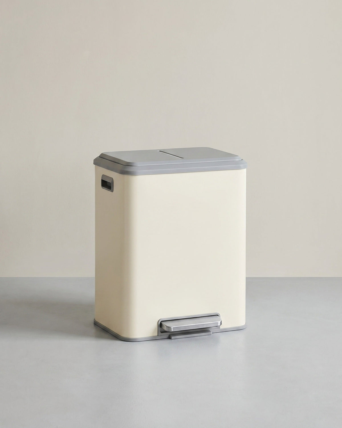 2-Fach-Abfalleimer – 2 x 15L – Pedalbedienung – Soft-Close – Kunststoff-Inneneimer
