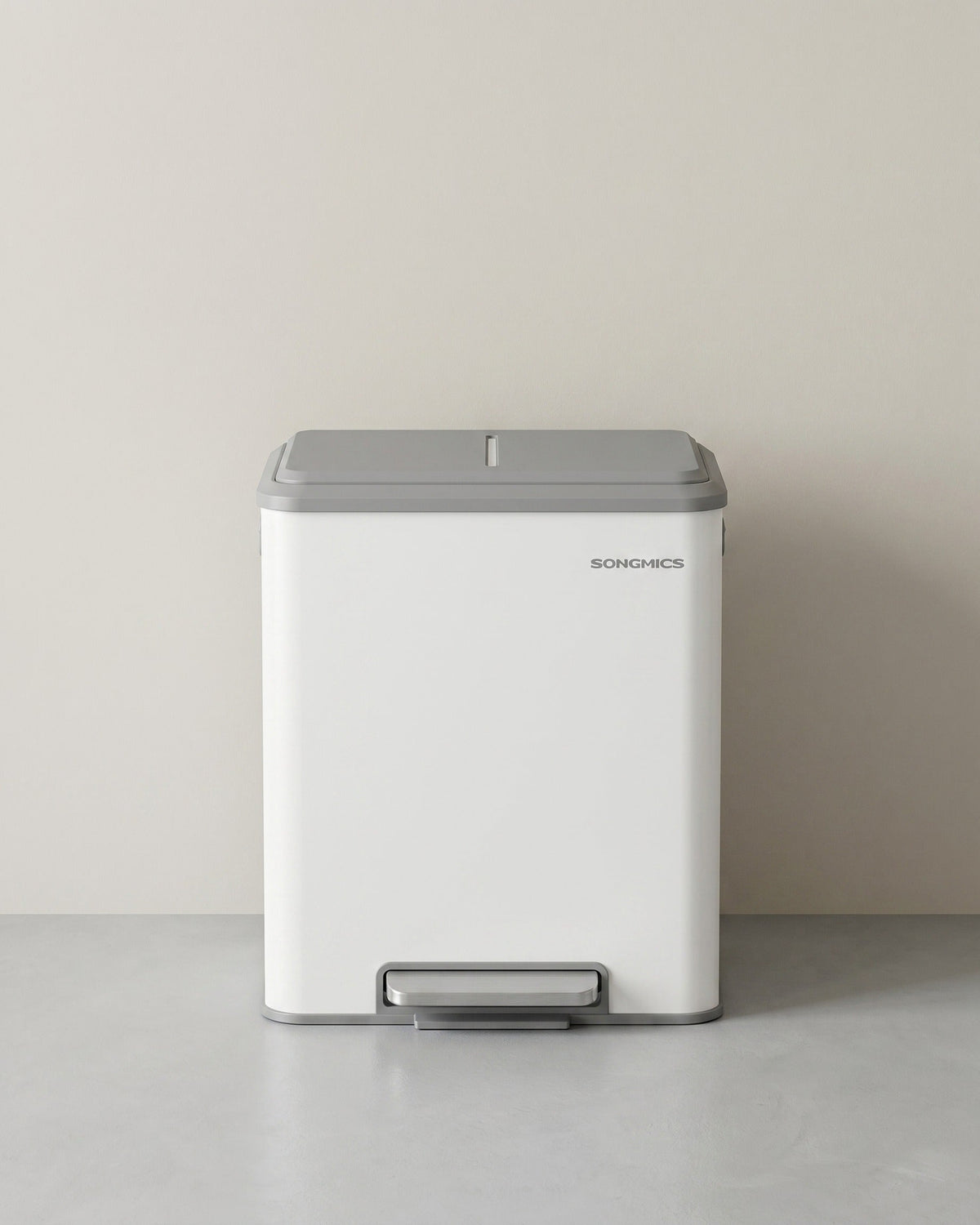 2-Fach-Abfalleimer – 2 x 15L – Pedalbedienung – Soft-Close – Kunststoff-Inneneimer