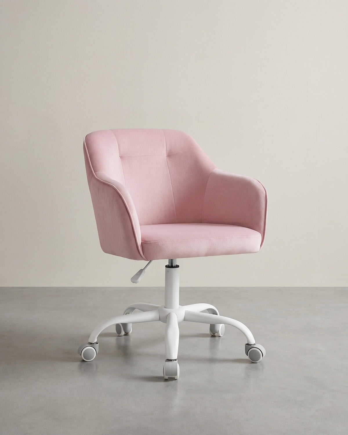 Bürostuhl mit Armlehnen – höhenverstellbar – bequeme Polsterung – 64 cm breit