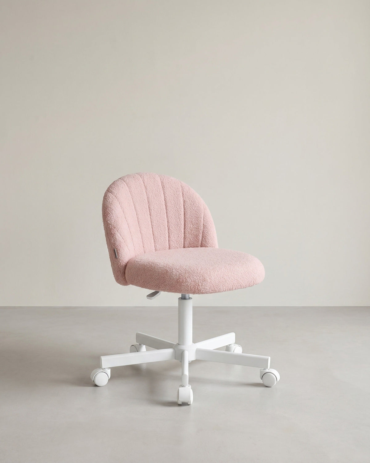 Drehstuhl – Kompaktes Design – Fleecebezug – Höhenverstellbar – 360°-Rollen – Ergonomische Rückenlehne