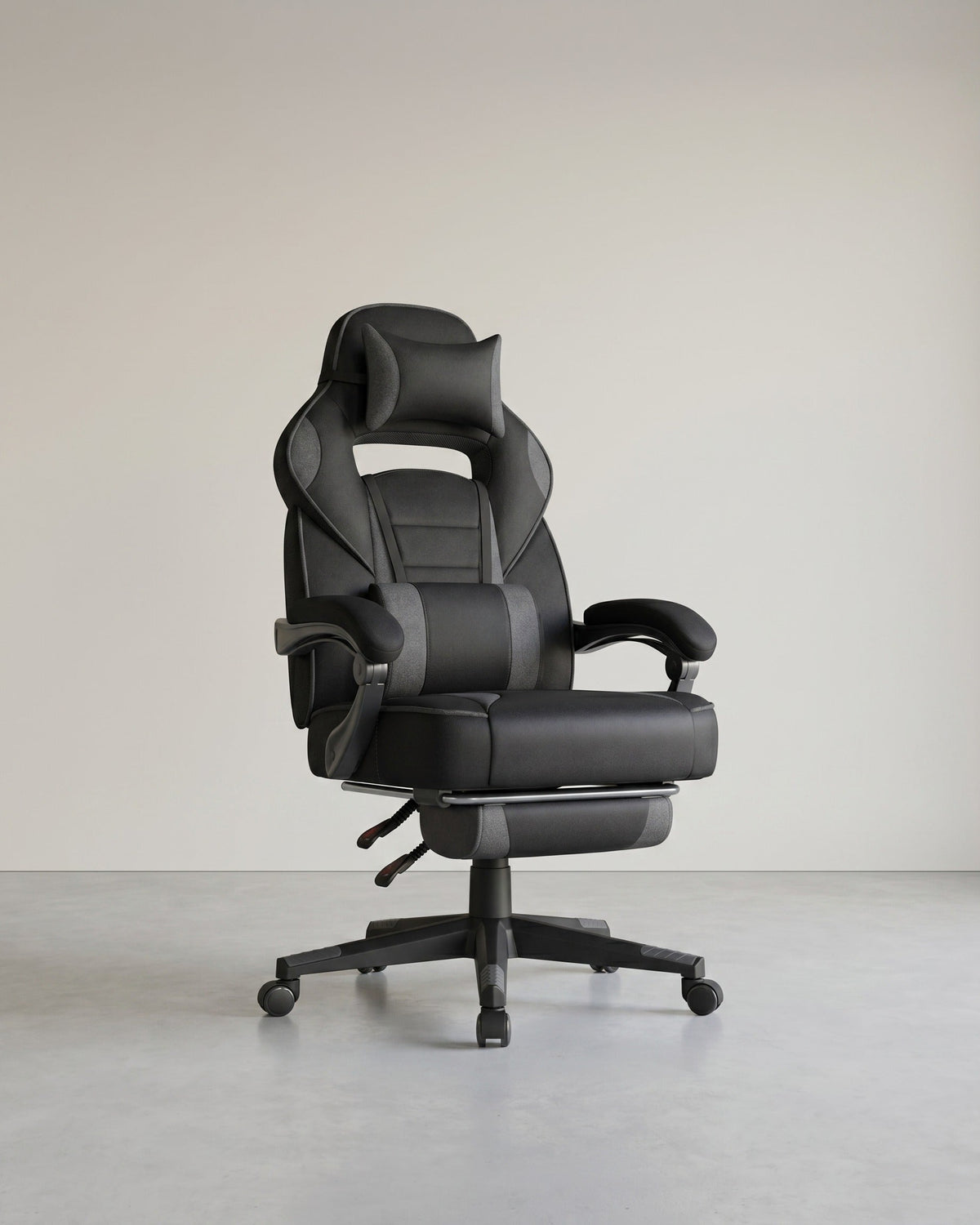 Gaming-Stuhl – Ergonomischer Gaming-Stuhl – Verstellbarer Bürostuhl – Kopfstütze und Fußstütze