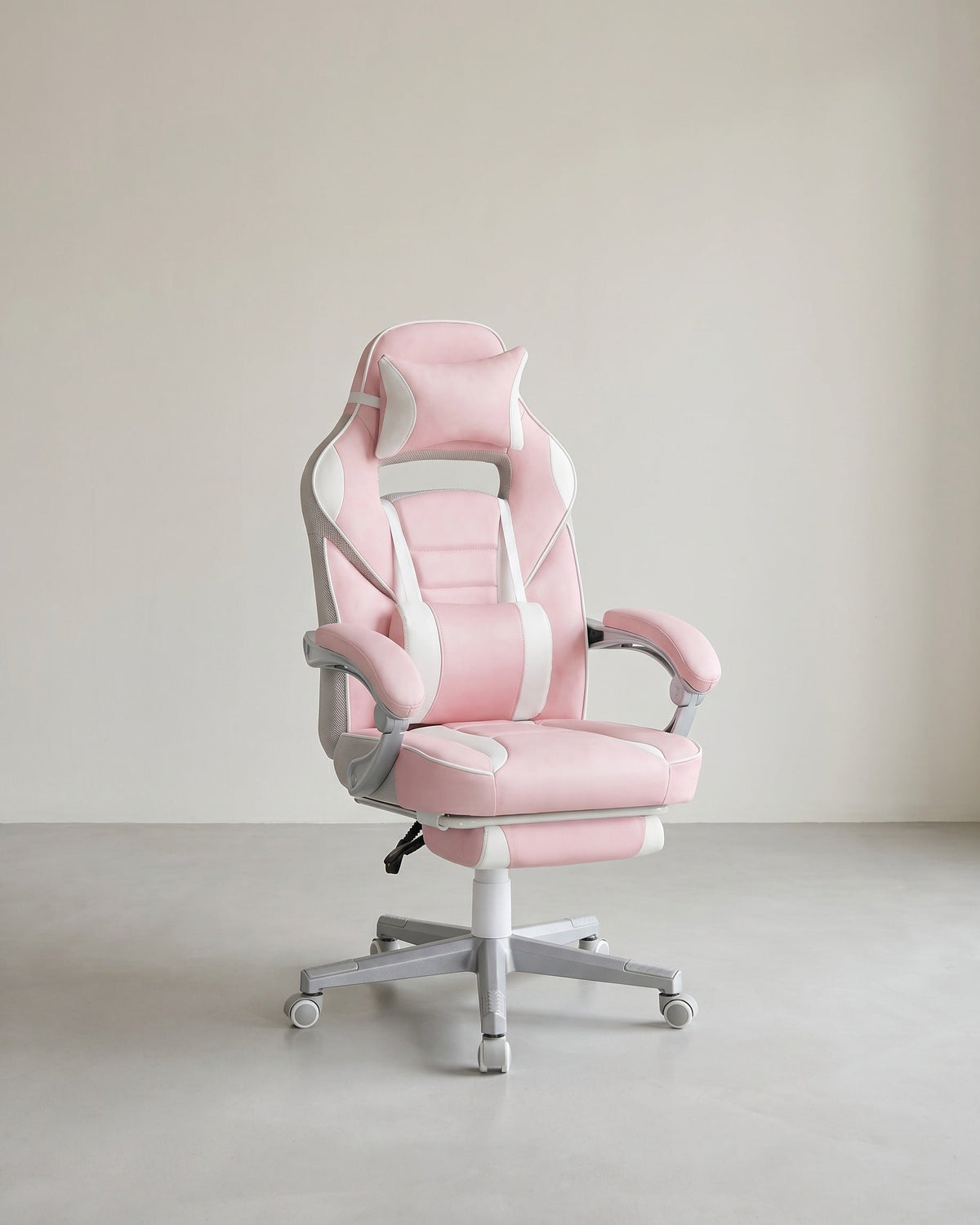 Gaming-Stuhl – Ergonomischer Gaming-Stuhl – Verstellbarer Bürostuhl – Kopfstütze und Fußstütze