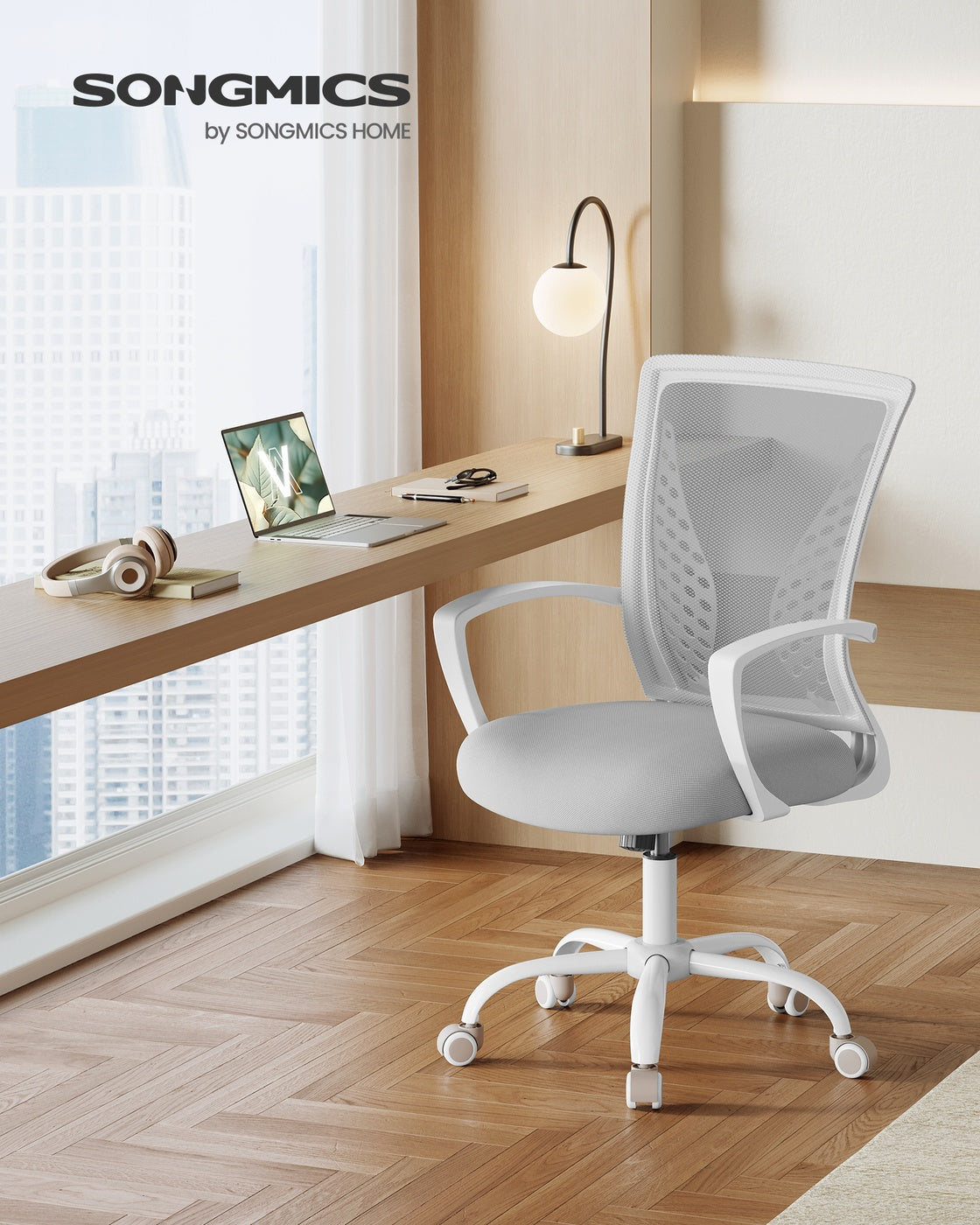 Ergonomischer Bürostuhl - Mit Mesh-Rückenlehne - Höhenverstellbar Mit Wippfunktion