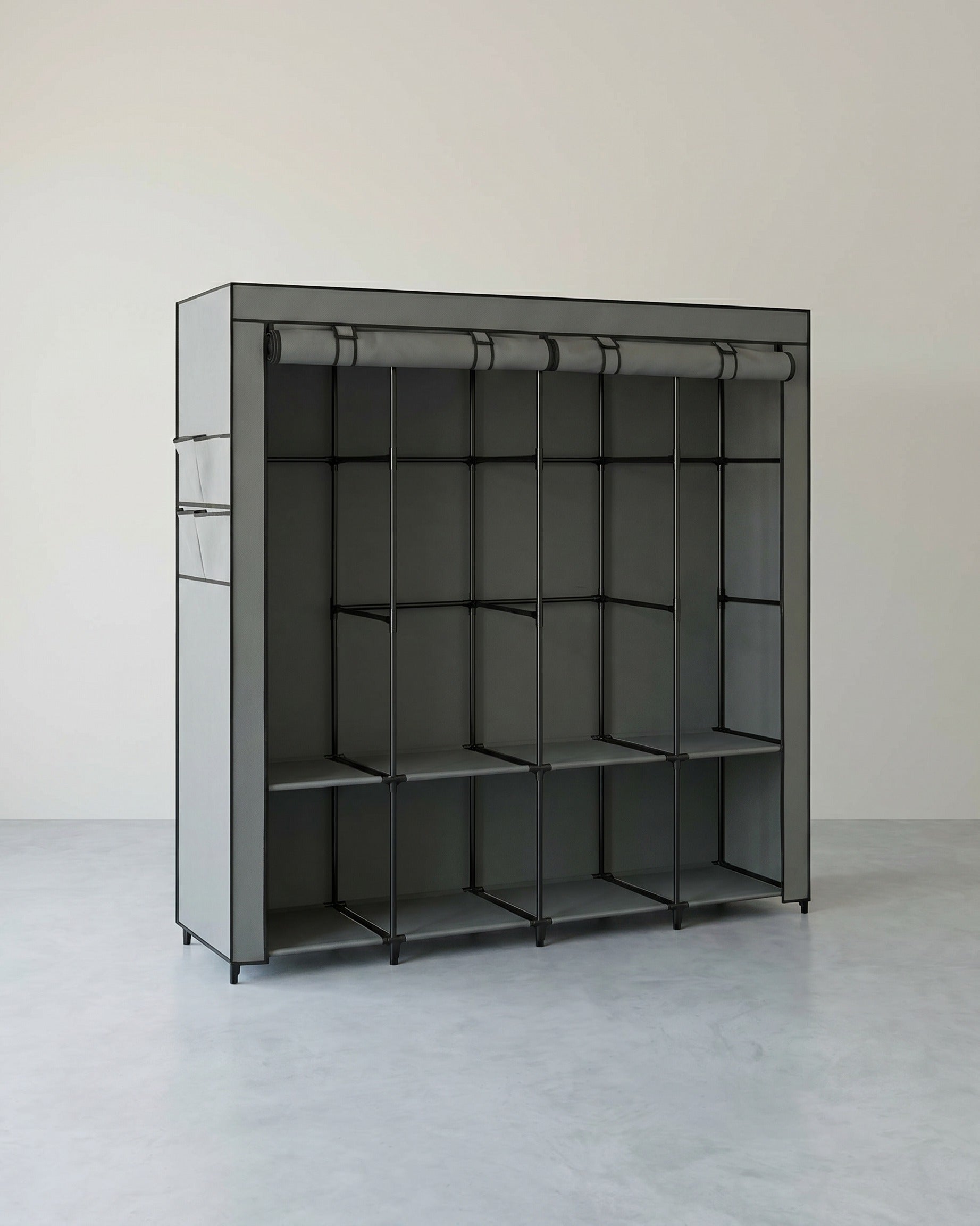 Stoffgarderobe mit Hängefächern und Regalen – Geräumige und praktische Aufbewahrungslösung