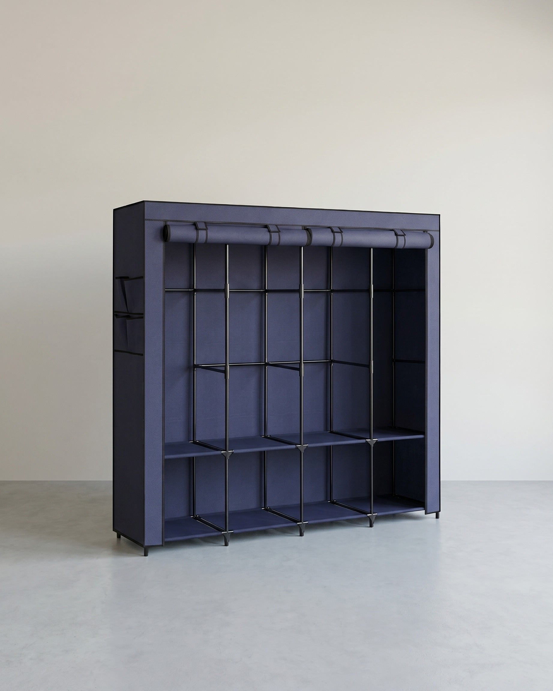 Stoffgarderobe mit Hängefächern und Regalen – Geräumige und praktische Aufbewahrungslösung
