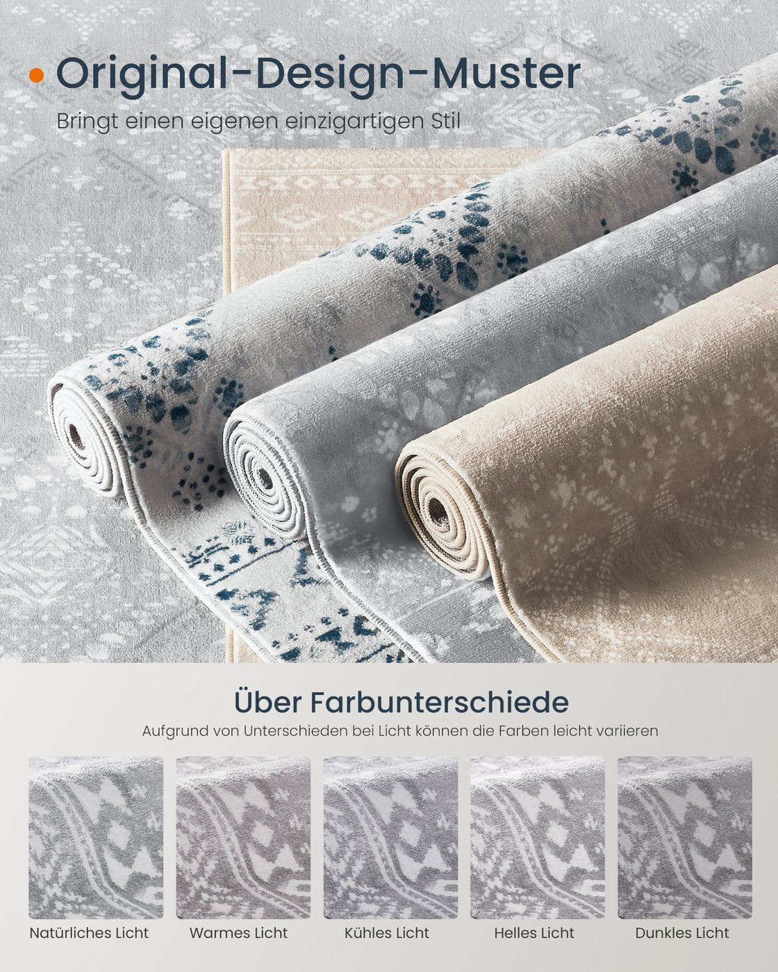 Boho-Teppich 150x80 - Rutschfest - Für Gemütlichen Wohnraum