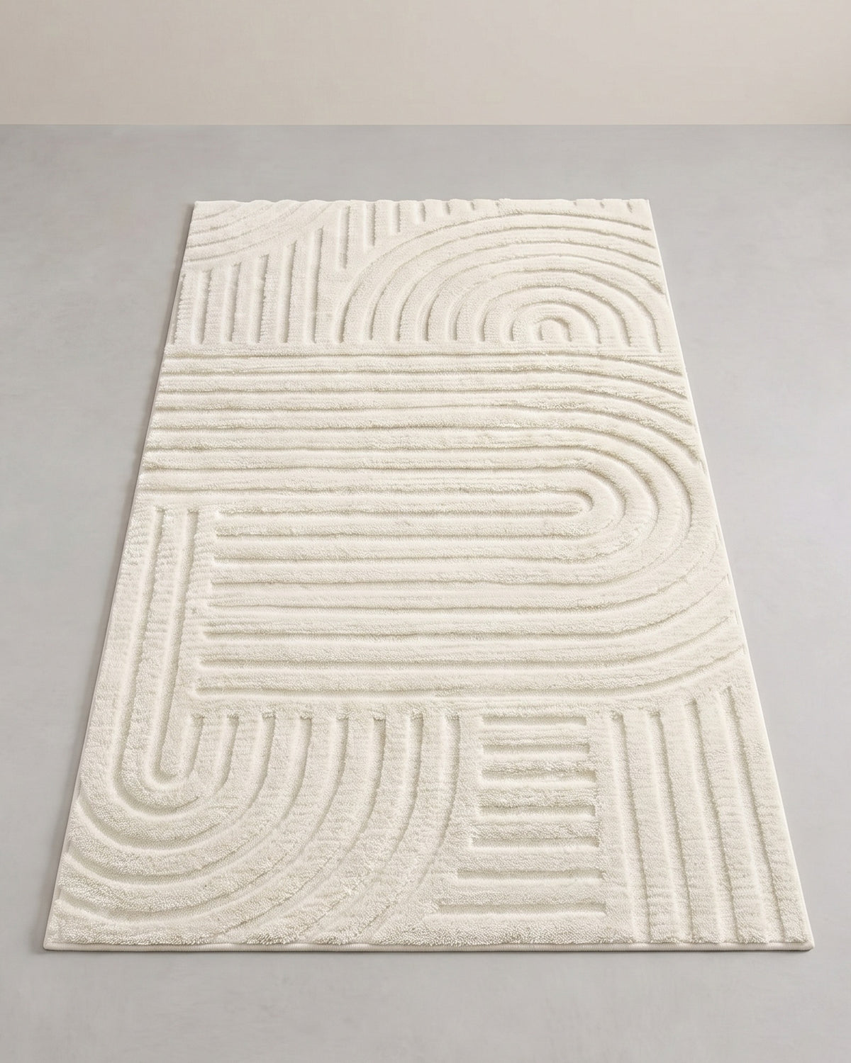 Waschbarer Teppich Mit Geometrischem 3D-Muster - Rutschfeste Unterseite - Für Wohnzimmer Und Schlafzimmer