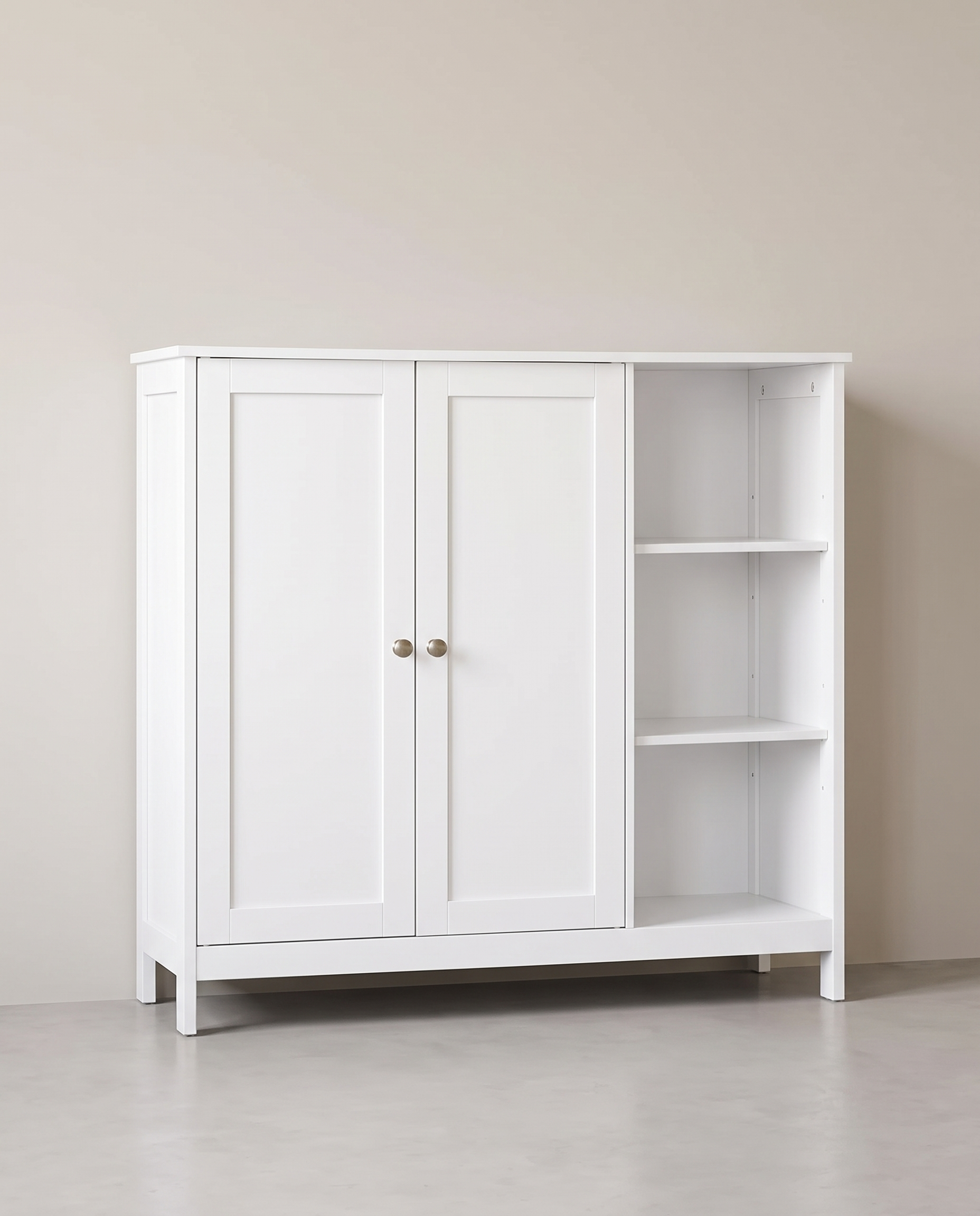 Badezimmerschrank mit 2 Türen und offenen Fächern – SIREN-Kollektion – Landhausstil