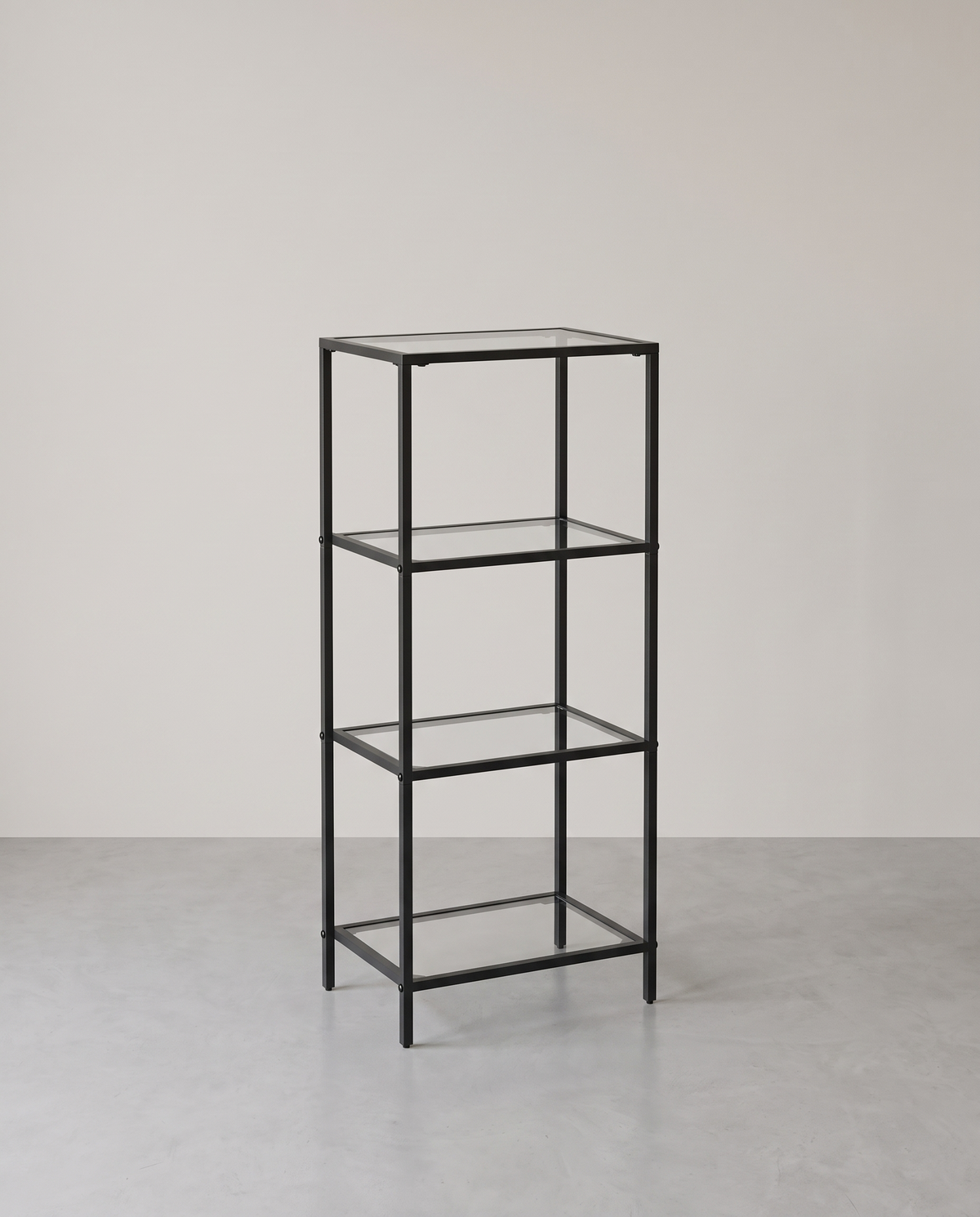 Eckschrank Glas – 5 oder 6 Ebenen – stilvoll & platzsparend