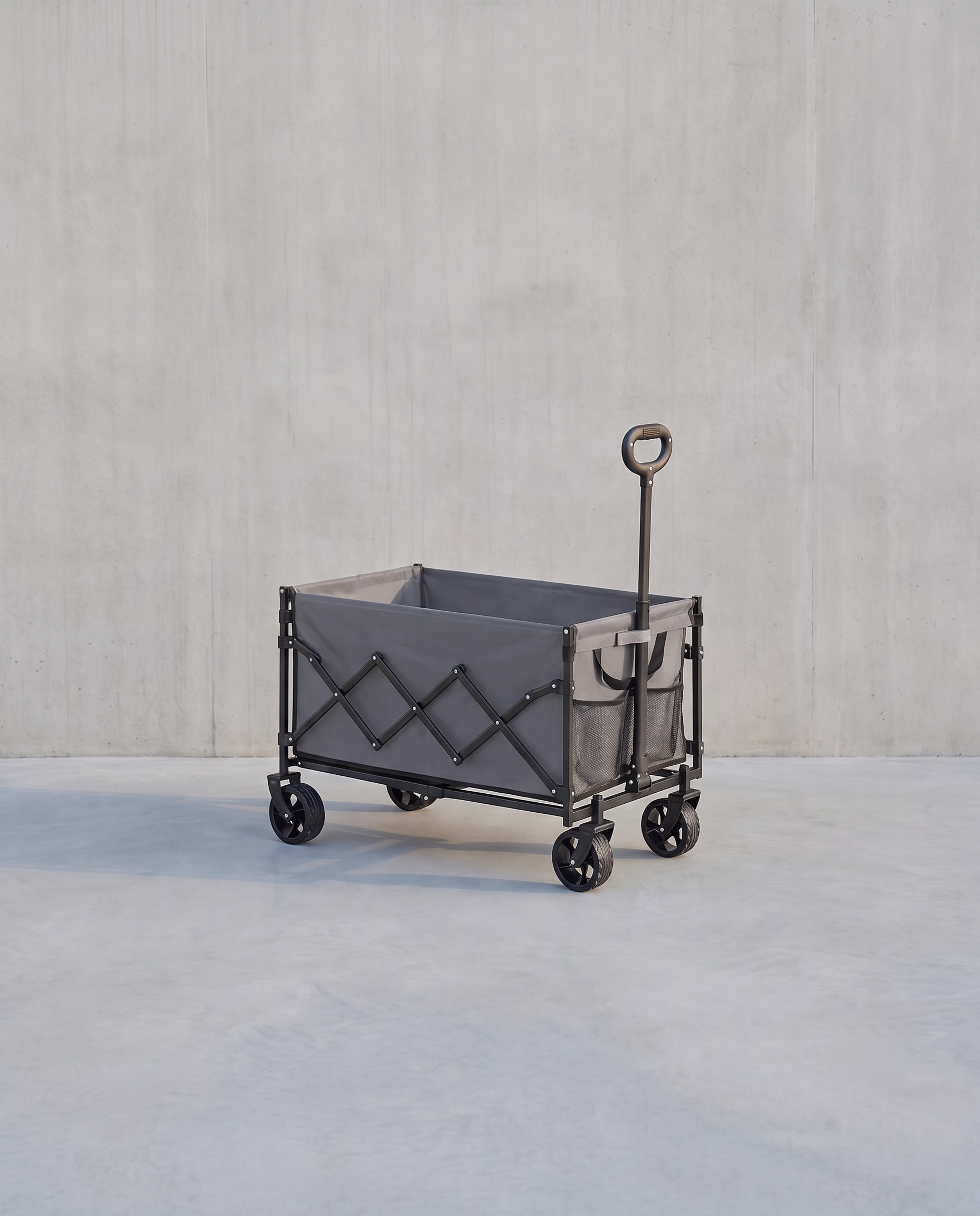 Klappbarer Bollerwagen - Transportwagen Mit Abnehmbaren Rädern - Handwagen Für Garten, Camping Und Strand
