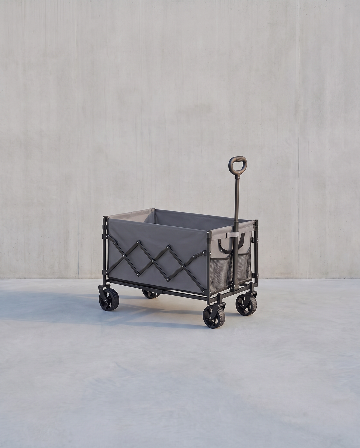 Klappbarer Bollerwagen - Transportwagen Mit Abnehmbaren Rädern - Handwagen Für Garten, Camping Und Strand